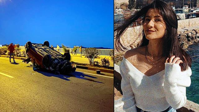 Arabayla Kayalıklara Çarpan Genç Kız Hayatını Kaybetti