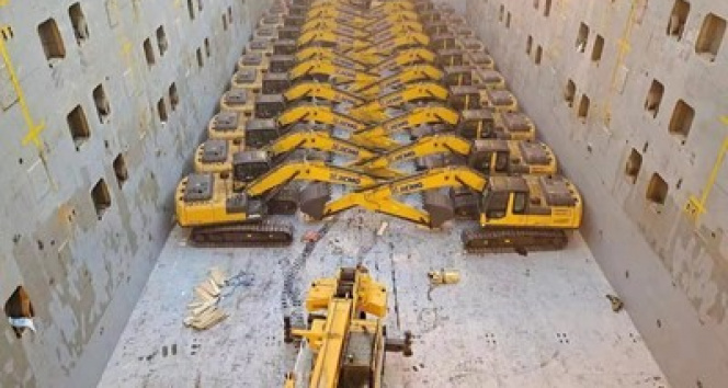 Çin’den yola çıkarılan inşaat makinesi teçhizatı BRI ülkelerine ulaştırılacak