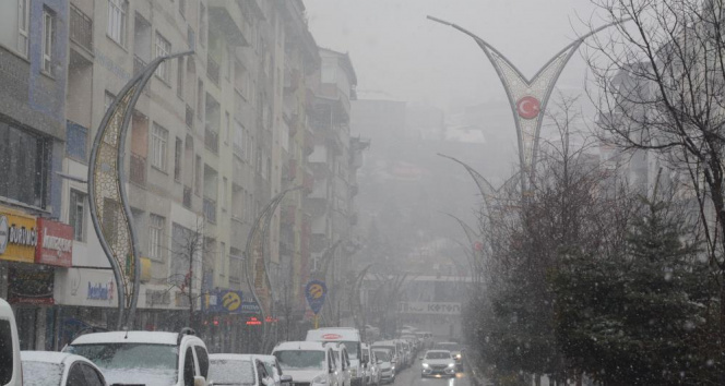 Hakkari'de karla karışık yağmur ve sis etkili oldu